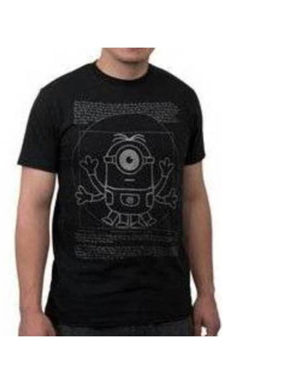 Mens Minions Despicable Me T-Shirt Black Medium 5th Sun Short Sleeve Tee Crew